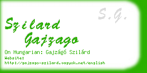 szilard gajzago business card