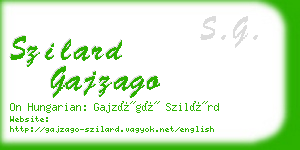 szilard gajzago business card